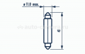 Салонная лампа Narva Fest T10,5w 12V-10W SV8,5-41/11 art.17314